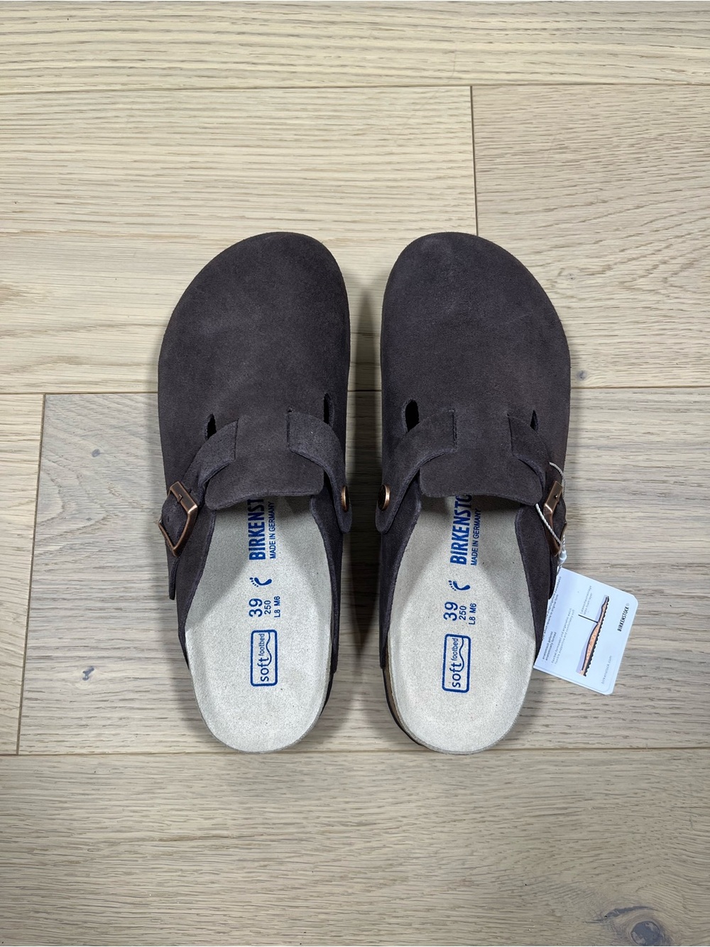 Birkenstock Boston BS Mocha Suede Clogs Size, 38, 39 NWT - Picture 3 of 5